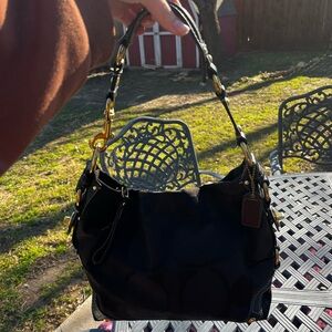Y2K Black Coach Carley Shoulder Bag